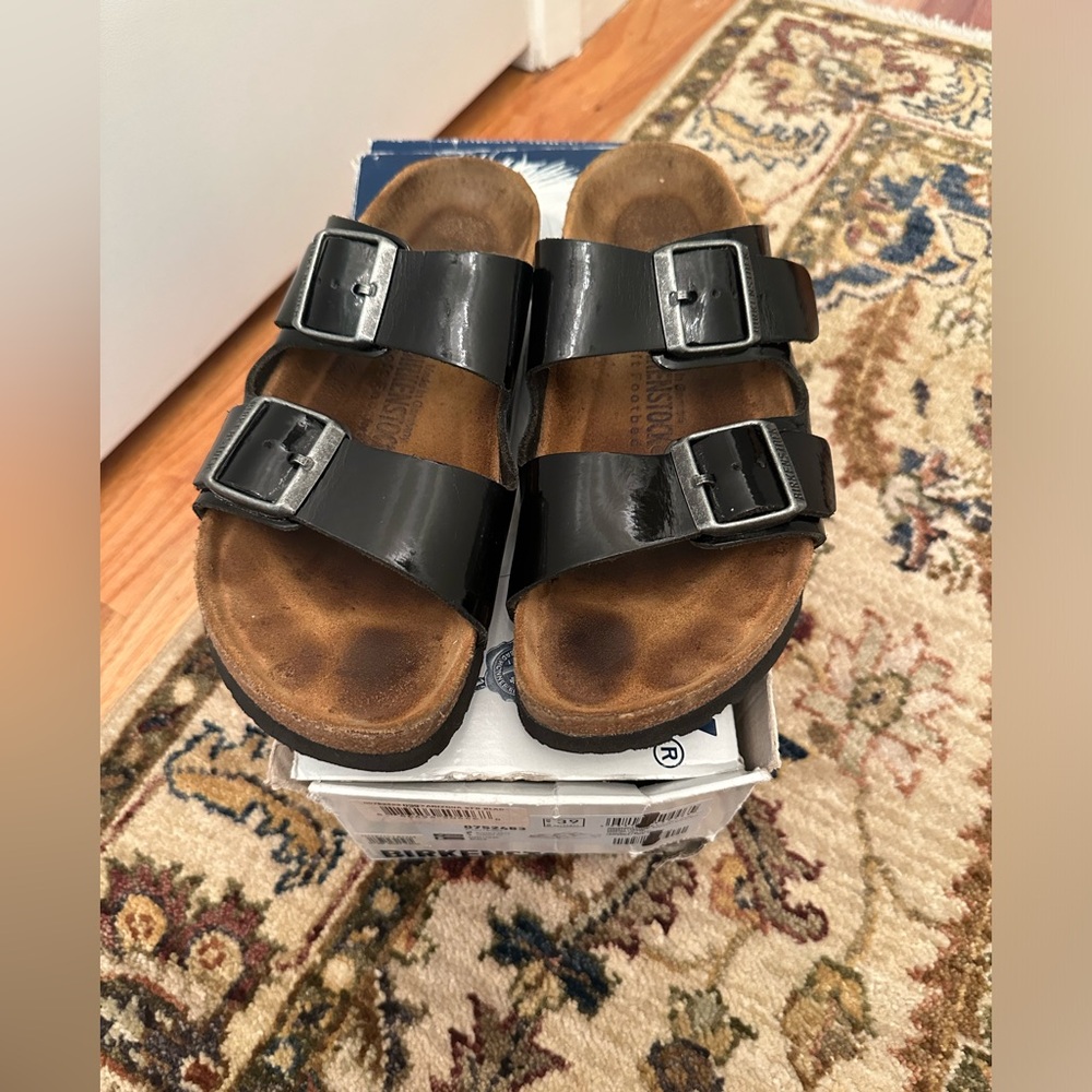Patent Black Arizona Birkenstocks